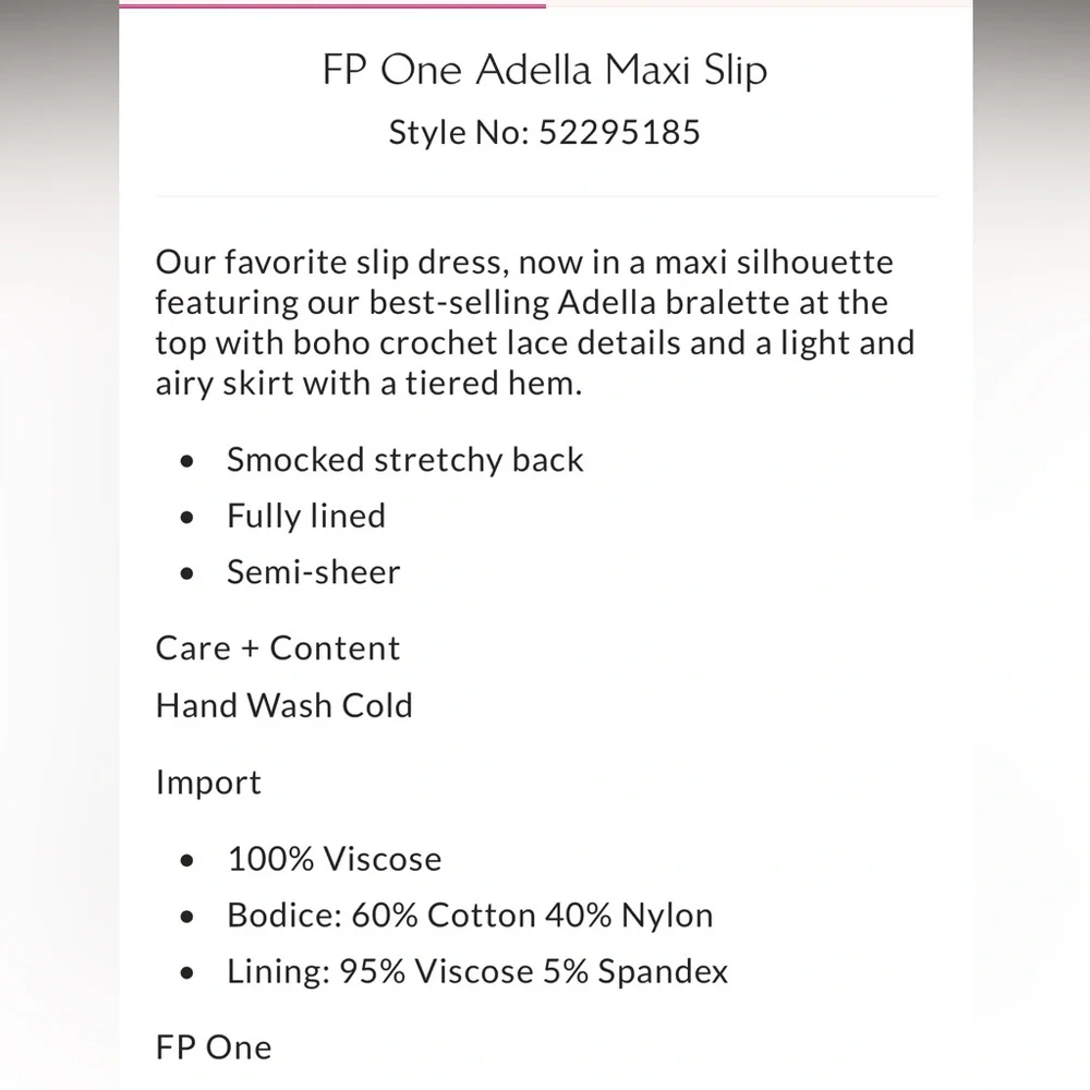 NWT FP Free People One Adella Maxi Slip Dress $128 Rose Pink - Picture 11 of 12